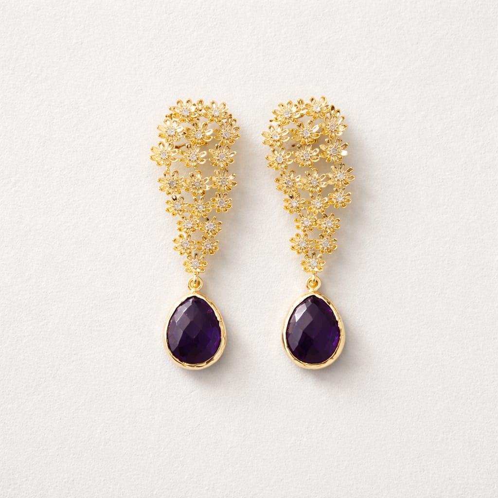 Gocce d'Ametista - Orecchini Bijoux Filigrana | Pezzo Unico