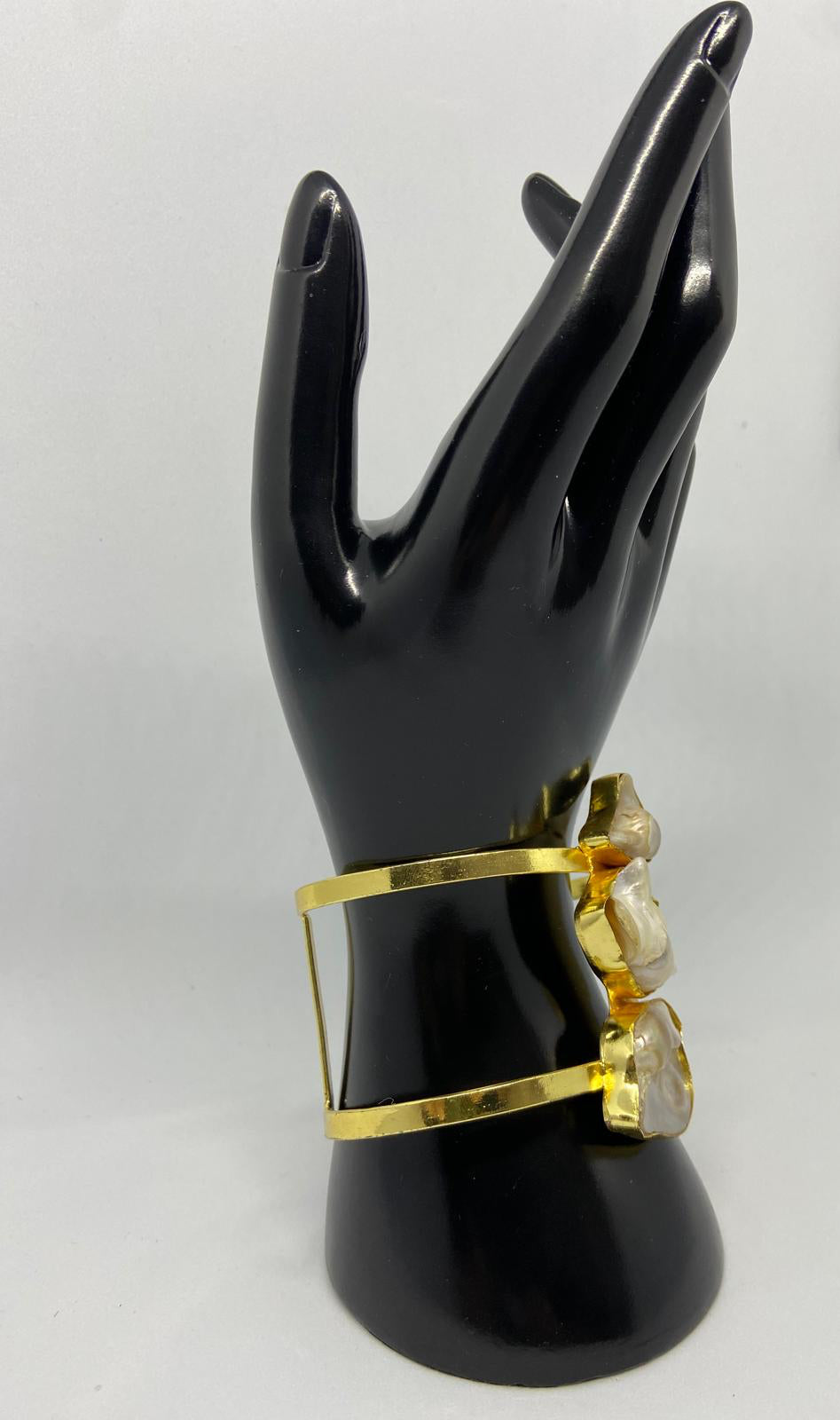 Bracciale Onde di Perla - 3 Perle Scaramazze Naturali | Pezzo Unico
