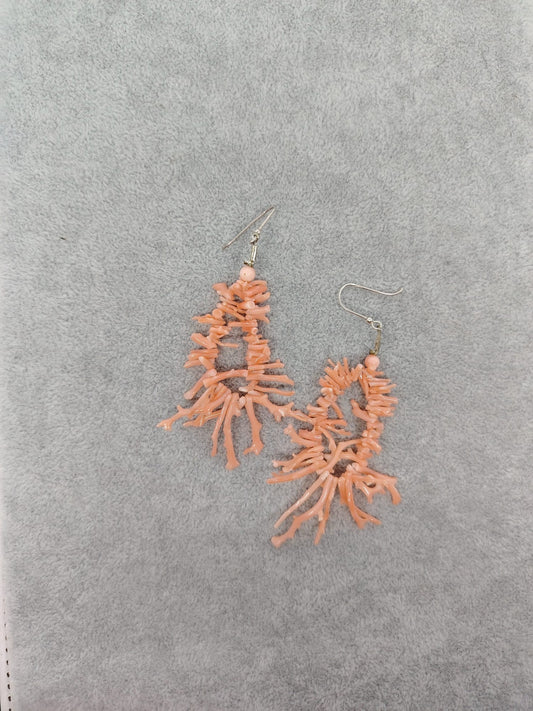 ✨ Orecchini “Cuore di Corallo Rosa. Pezzo Unico. Firmata Lory💎