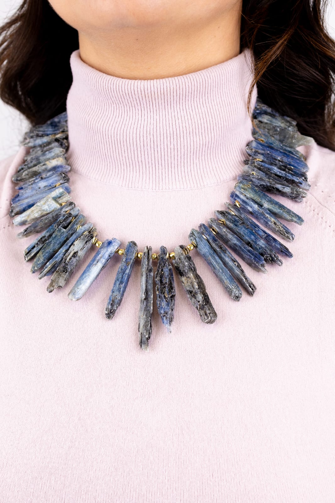 ✨ Collana Blu Imperiale - Cianite Top Quality ed Ematite Oro | Pezzo Unico Firmato Lory 💎