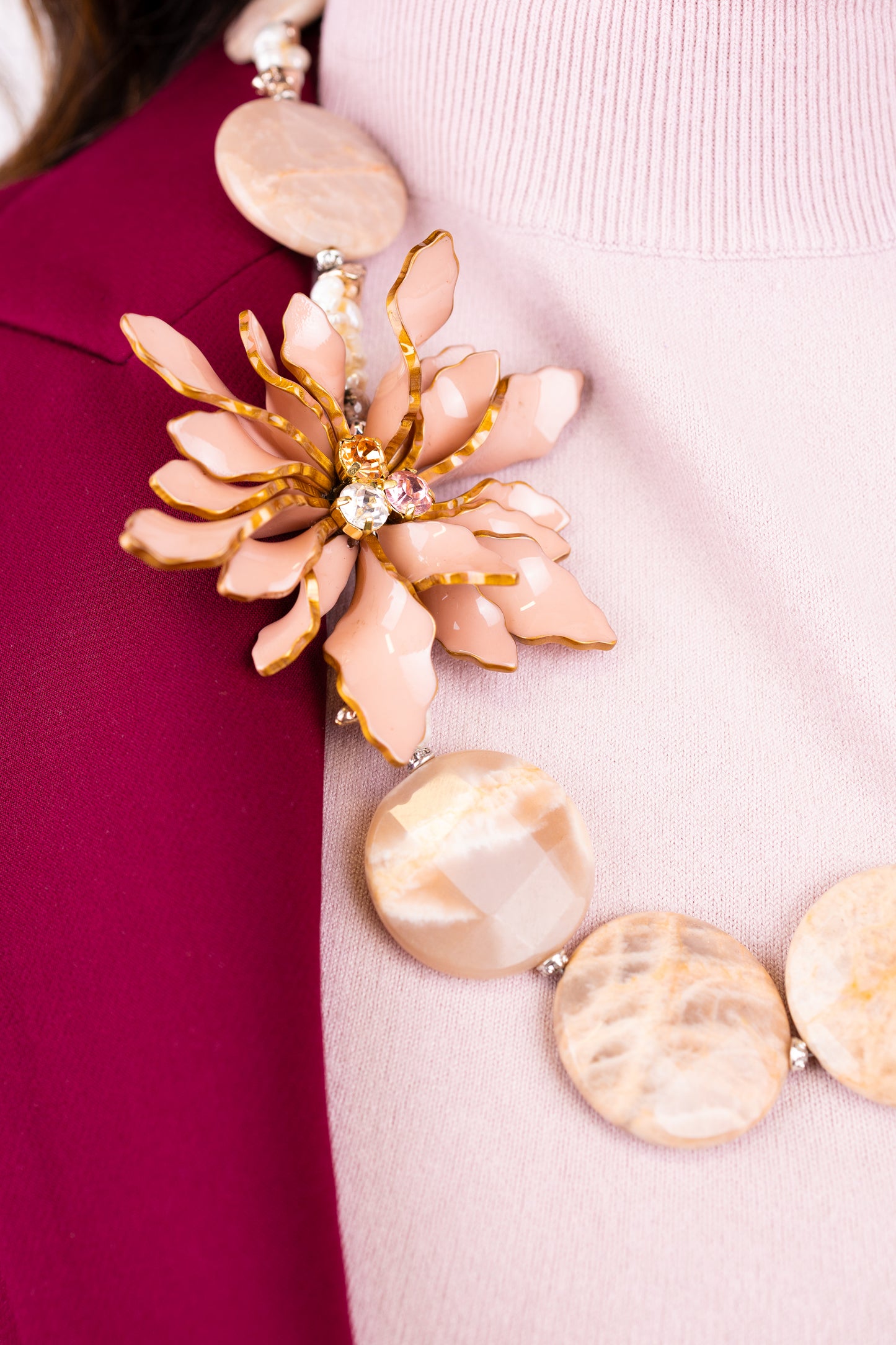 ✨Collana Lunaria - Pietra di Luna e Perle Naturali | Pezzo Unico Firmato Lory