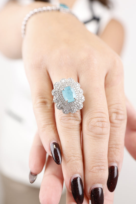 ✨ Anello “Onda di Luce” – Tormalina Paraiba. Pezzo unico. 💎
