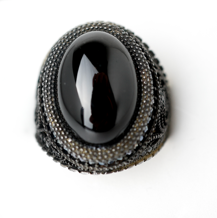 ✨ Anello Forza Nera - Onice e Zirconi | Pezzo Unico 💎