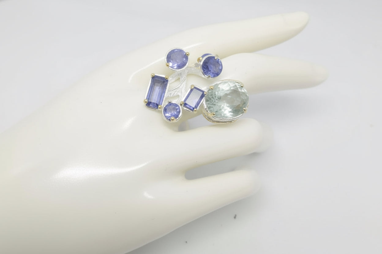 Ramificazioni di Luce - Acquamarina Tanzanite | Pezzo Unico