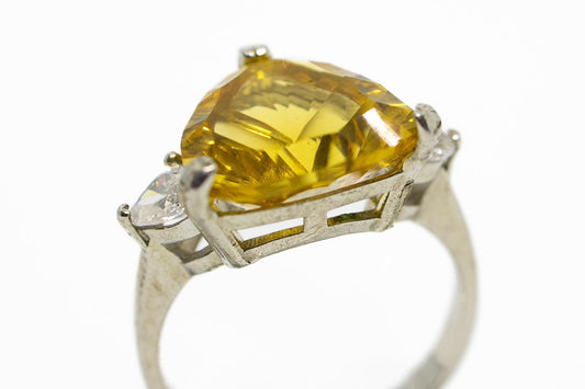 Sole di Citrino - Solitario 5.49 ct Argento 925 | Pezzo Unico