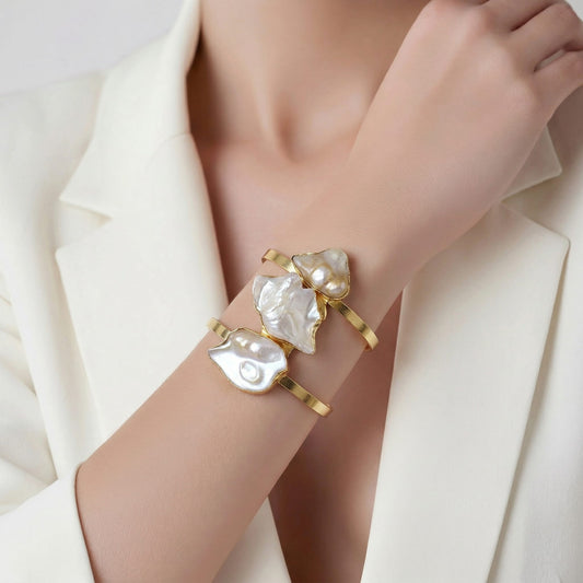 Bracciale Onde di Perla - 3 Perle Scaramazze Naturali | Pezzo Unico