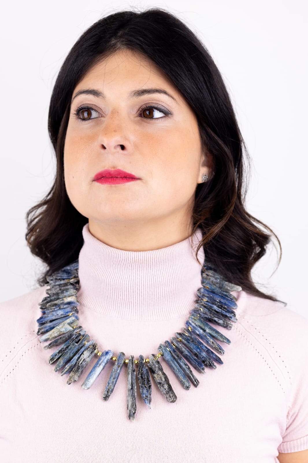 ✨ Collana Blu Imperiale - Cianite Top Quality ed Ematite Oro | Pezzo Unico Firmato Lory 💎