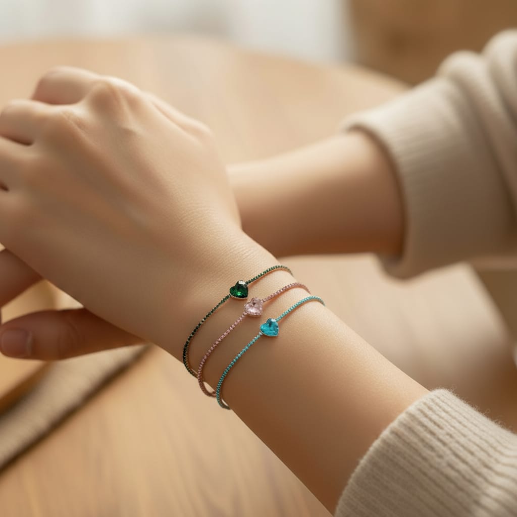 Bracciale Cuore Strass