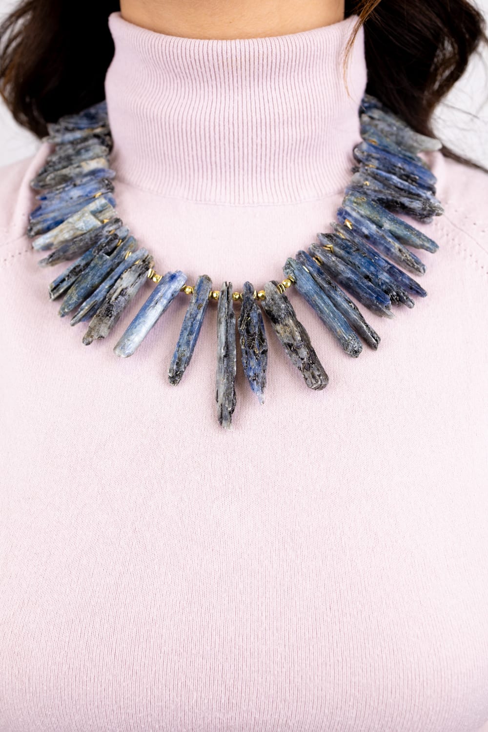 ✨ Collana Blu Imperiale - Cianite Top Quality ed Ematite Oro | Pezzo Unico Firmato Lory 💎