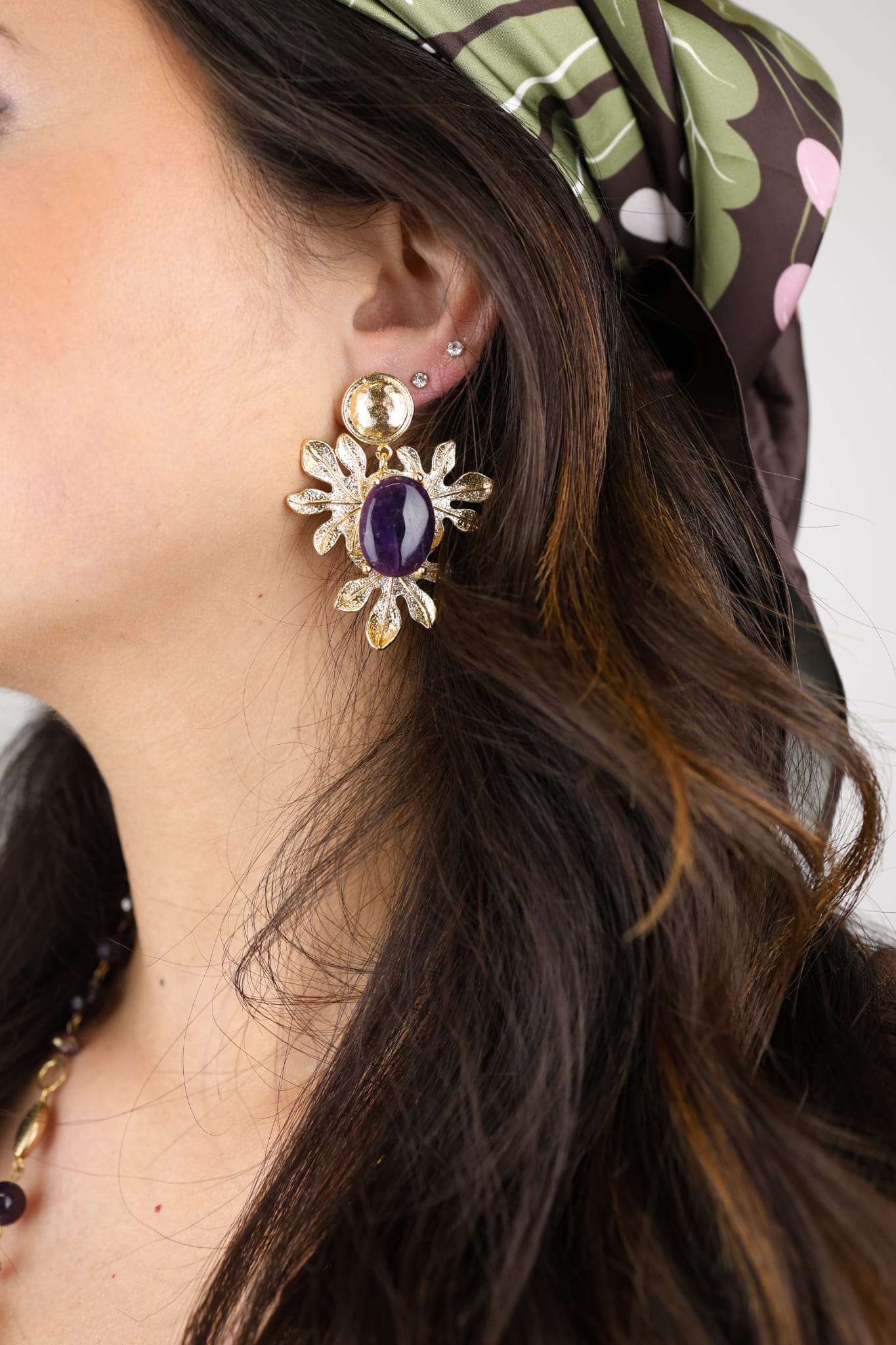 ✨ Orecchini “Ametista Dorata”. Pezzo unico. 💎