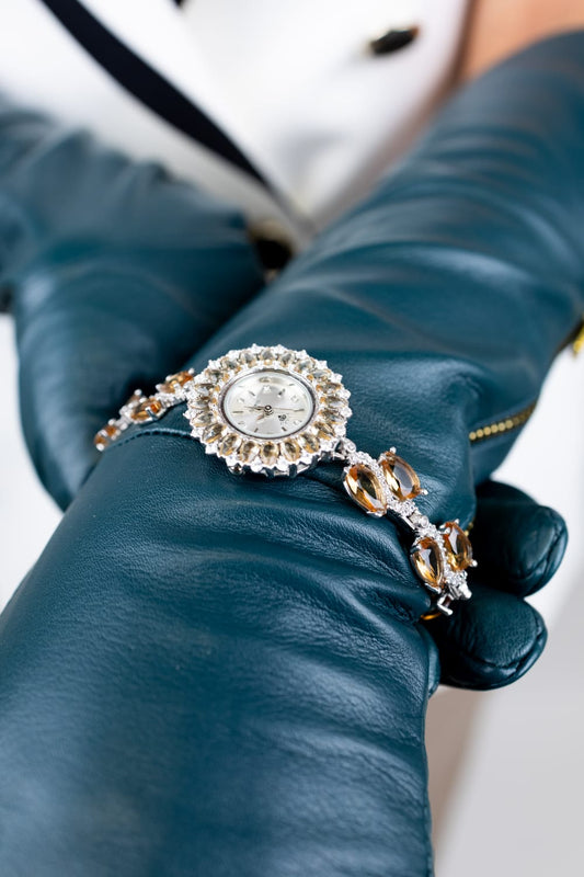 ✨ Orologio “Luce d’Ambra” – Zultanite e Zirconi. Pezzo unico.💎