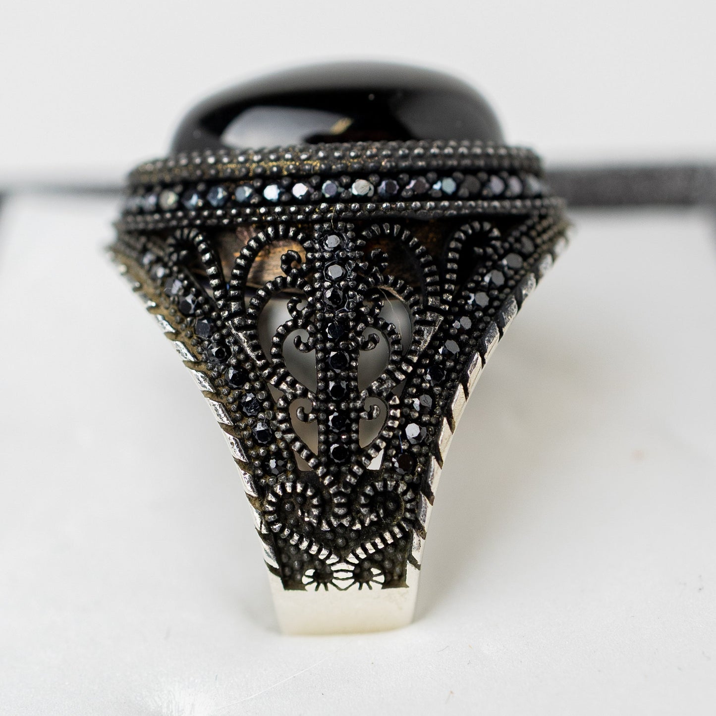 ✨ Anello Forza Nera - Onice e Zirconi | Pezzo Unico 💎