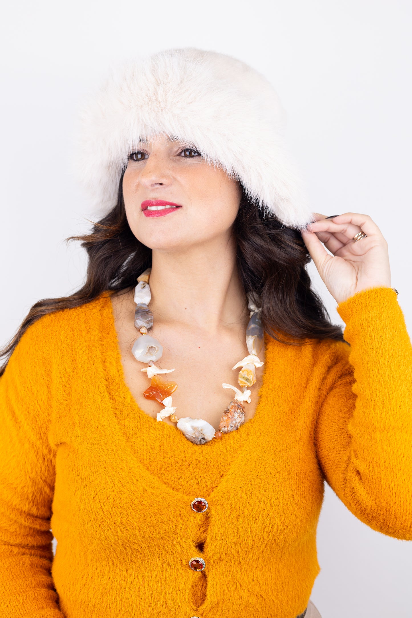 ✨ Collana Calore d'Autunno - Agata, Quarzo Fumé e Corniola | Pezzo Unico Firmato Lory 💎